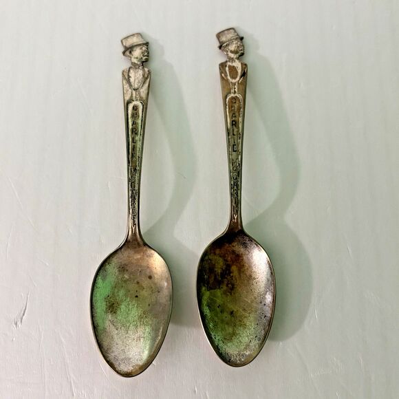Vintage Other - Charlie McCarthy Spoons Silver Plated Set 2 Dutchess Collectible Vintage